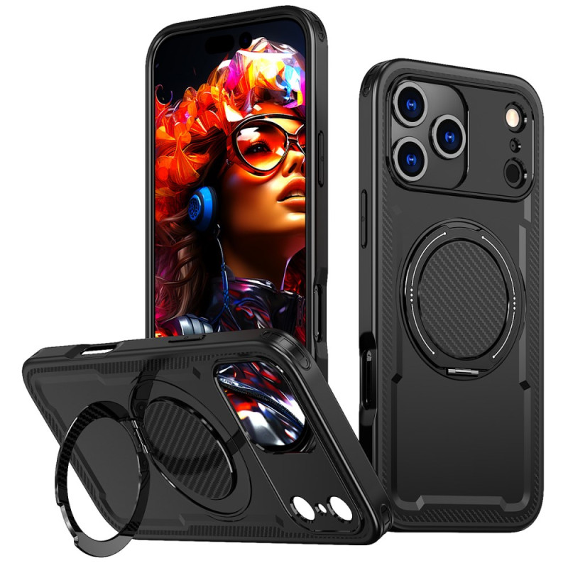 Coque iPhone 17 Pro Compatibilité MagSafe Robuste avec Anneau-Support