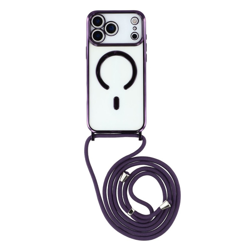 Coque à Cordon iPhone 17 Pro Compatible MagSafe Transparente