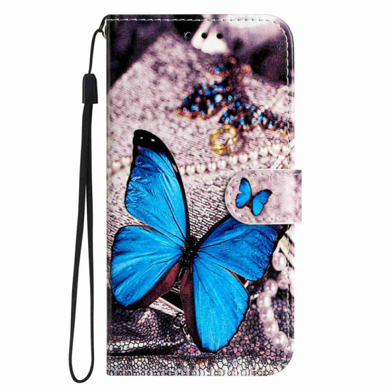 Housse Xiaomi Redmi 15 4G Papillon Bleu