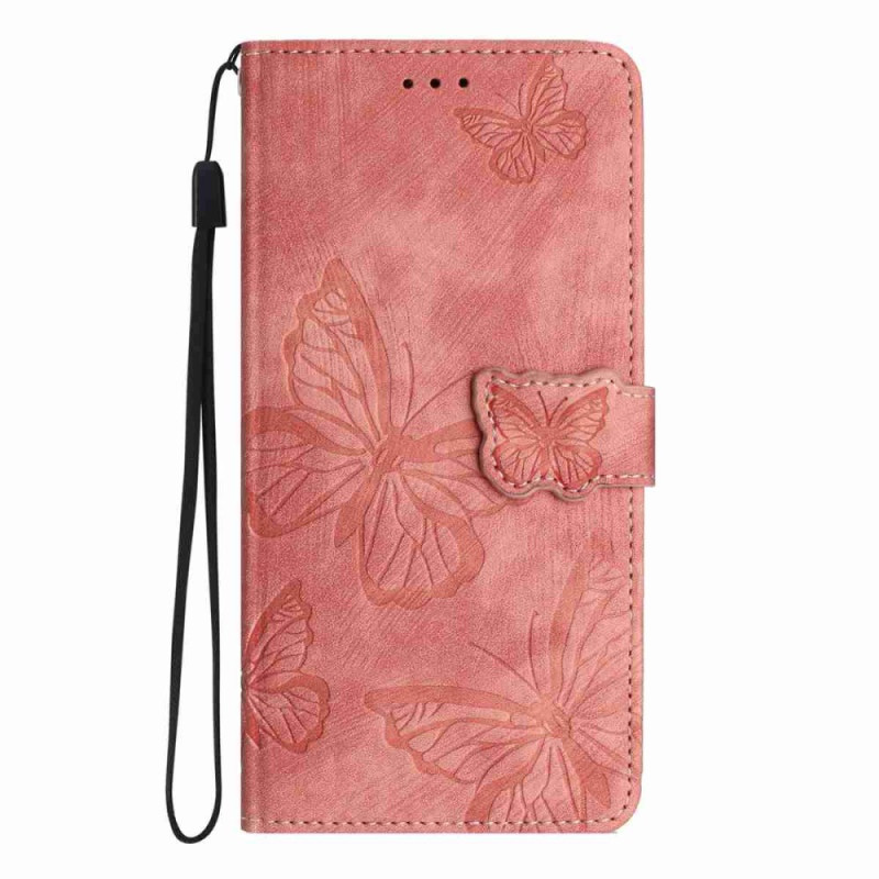 Housse Xiaomi Redmi 15 4G Effet Daim Papillons