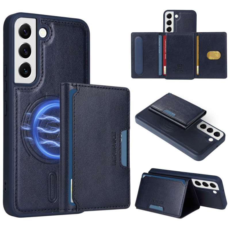 Coque Samsung Galaxy S22 5G Magnétique avec Porte-Cartes Détachable