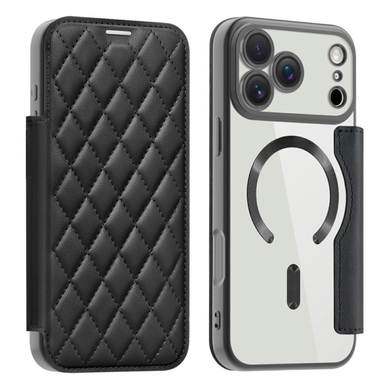 Flip Cover iPhone 17 Pro Compatible MagSafe Matelassée