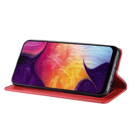 Flip Cover Samsung Galaxy A50 Effet Cuir Vintage Stylisé Flip Cover Samsung Galaxy A50 Effet Cuir Vintage Stylisé