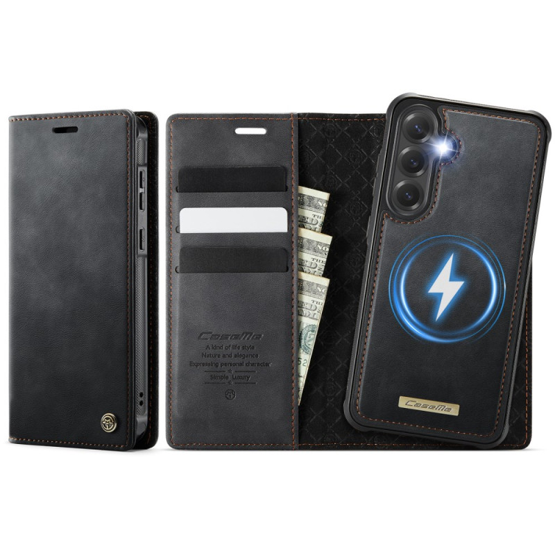 Housse Samsung Galaxy S25 FE Portefeuille avec Coque Détachable RFID