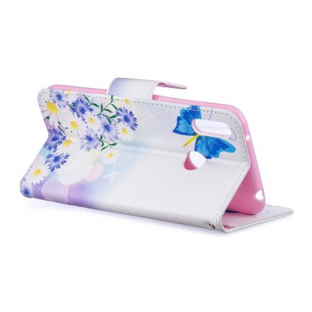 Housse Huawei Y7 2019 Papillons et Fleurs Peints