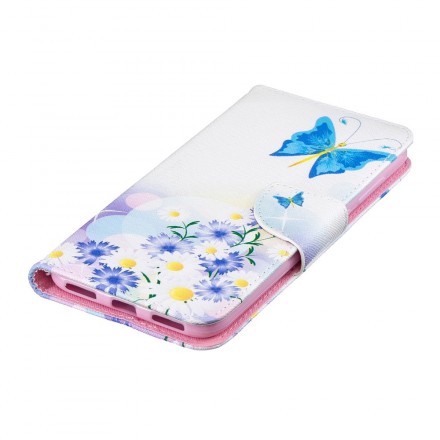 Housse Huawei Y7 2019 Papillons et Fleurs Peints