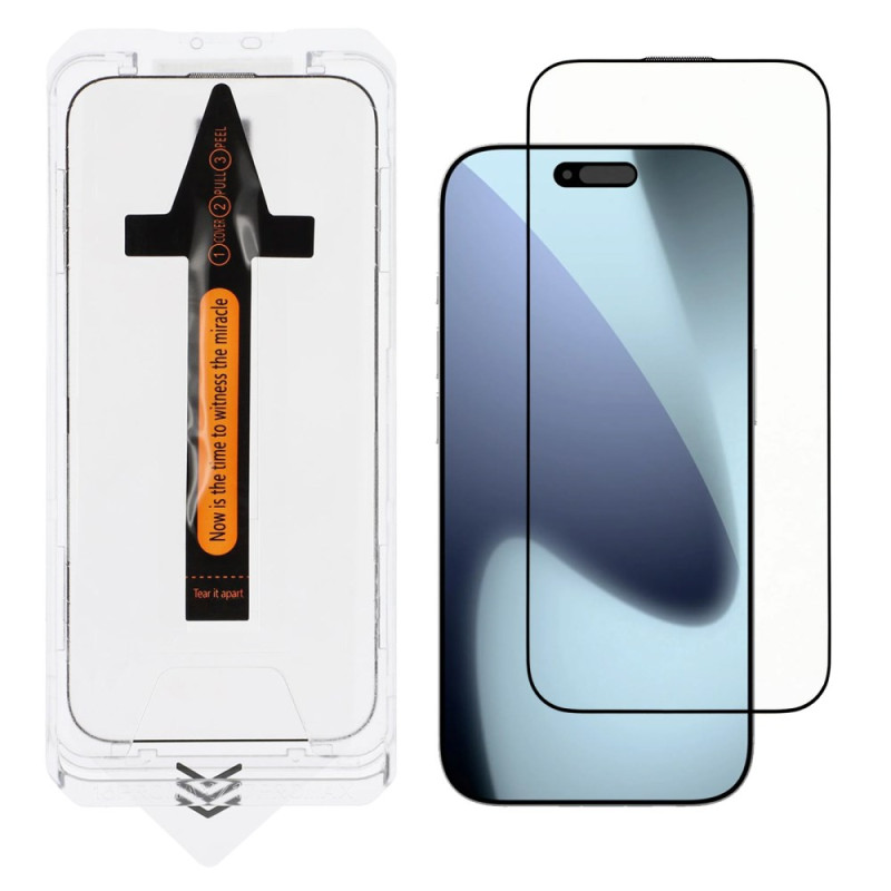 Protection en Verre Trempé Intégrale pour Écran iPhone 17 Kit d'Installation