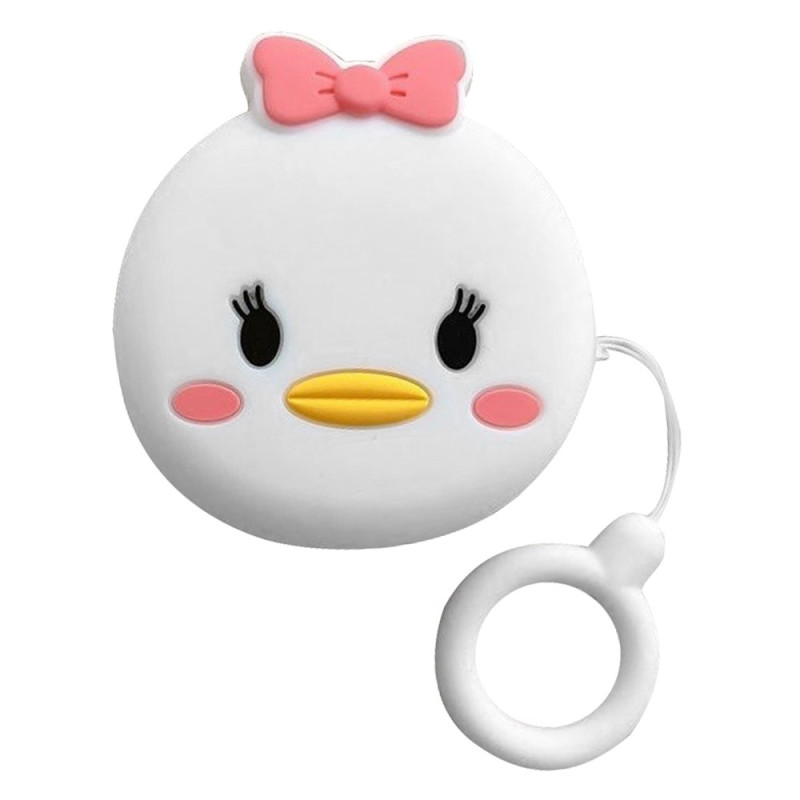 Coque Samsung Galaxy Buds Pro Canard avec Nœud Rose