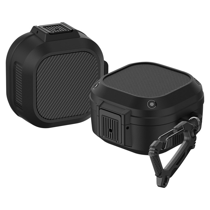 Coque Samsung Galaxy Buds2 Pro / Buds2 / Buds Pro / Buds Live Hybride avec Mousqueton