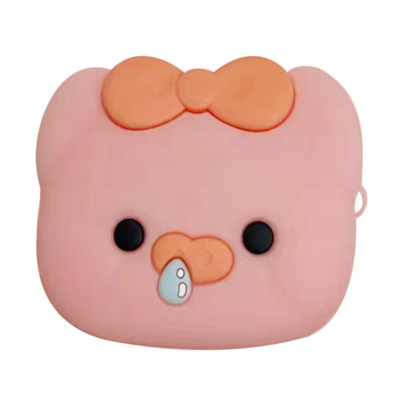 Coque Samsung Galaxy Buds FE Cochon avec Nœud Papillon