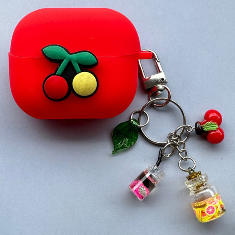 Coque Samsung Galaxy Buds3 Pro / Buds3 Cerises avec Pendentif
