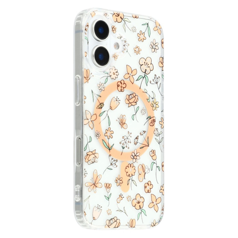 Coque pour iPhone 16 Plus Compatible MagSafe Fleurettes