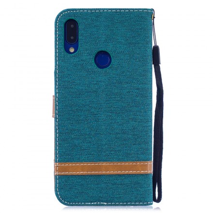 Housse Xiaomi redmi Note 7 Tissu Et Effet Cuir Housse Xiaomi redmi Note 7 Tissu Et Effet Cuir
