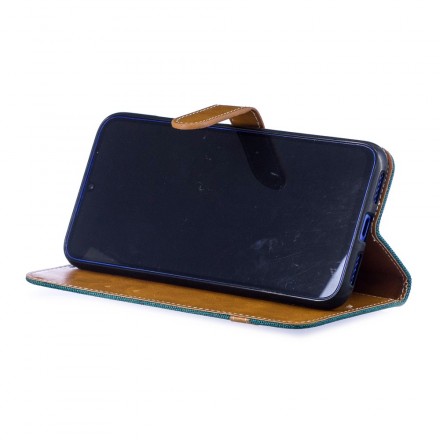 Housse Xiaomi redmi Note 7 Tissu Et Effet Cuir Housse Xiaomi redmi Note 7 Tissu Et Effet Cuir