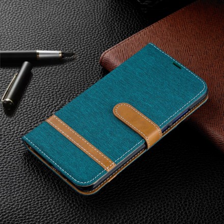 Housse Xiaomi redmi Note 7 Tissu Et Effet Cuir Housse Xiaomi redmi Note 7 Tissu Et Effet Cuir