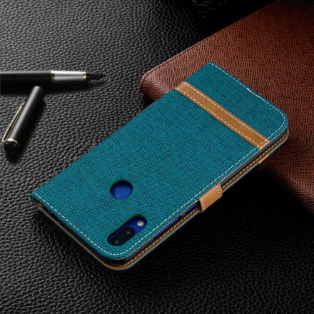 Housse Xiaomi redmi Note 7 Tissu Et Effet Cuir Housse Xiaomi redmi Note 7 Tissu Et Effet Cuir