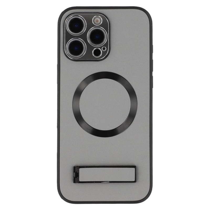 Coque iPhone 16 Pro Max Compatible MagSafe Effet Cuir Support Intégré