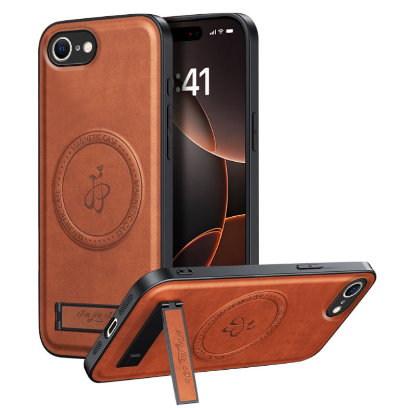 Coque iPhone 16e MagSafe Effet Cuir avec Support