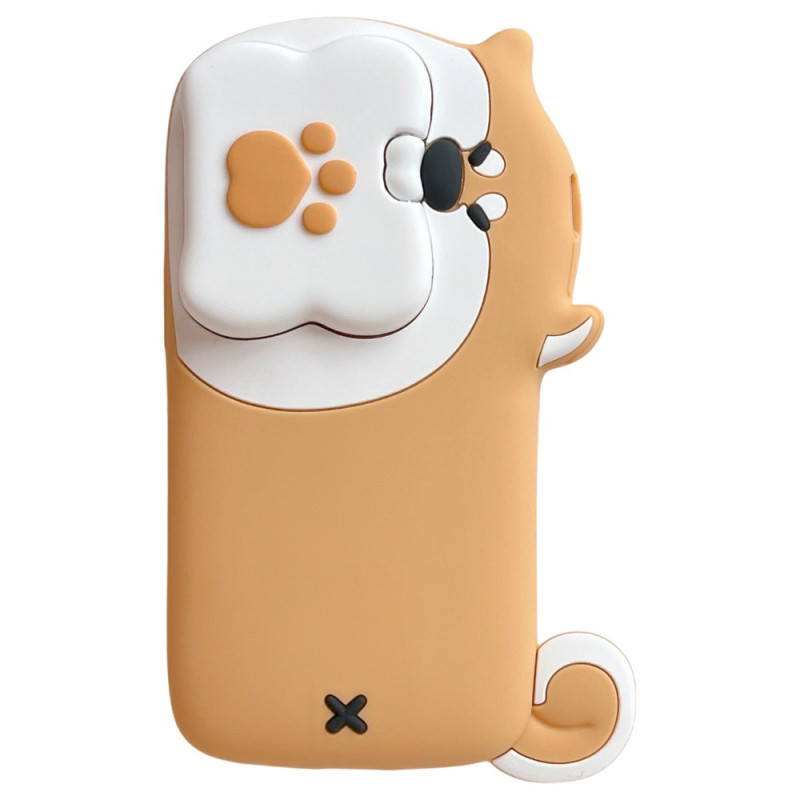 Coque iPhone 15 Protection d'Objectif et Support Chien