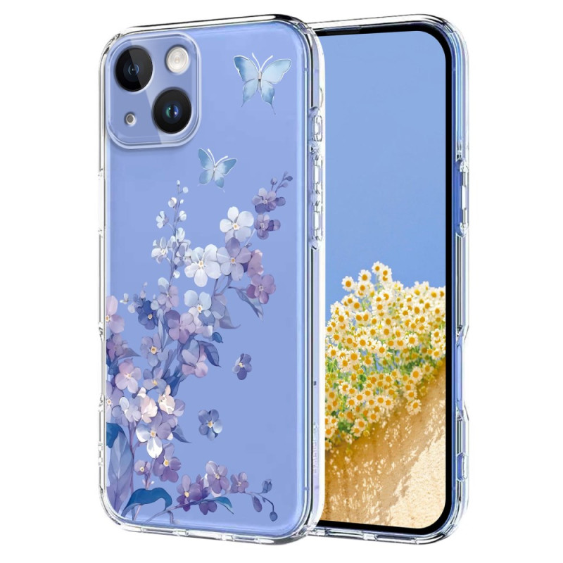 Coque iPhone 15 Transparente Fleurettes