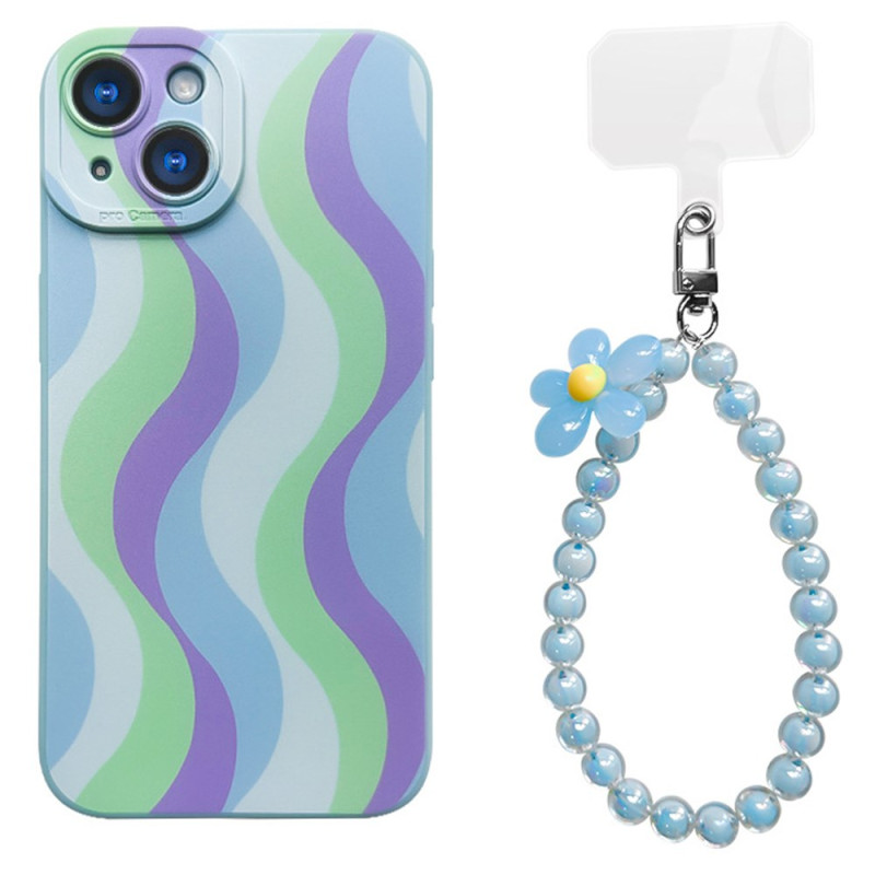 Coque iPhone 15 Attaches et Dragonne Perlée