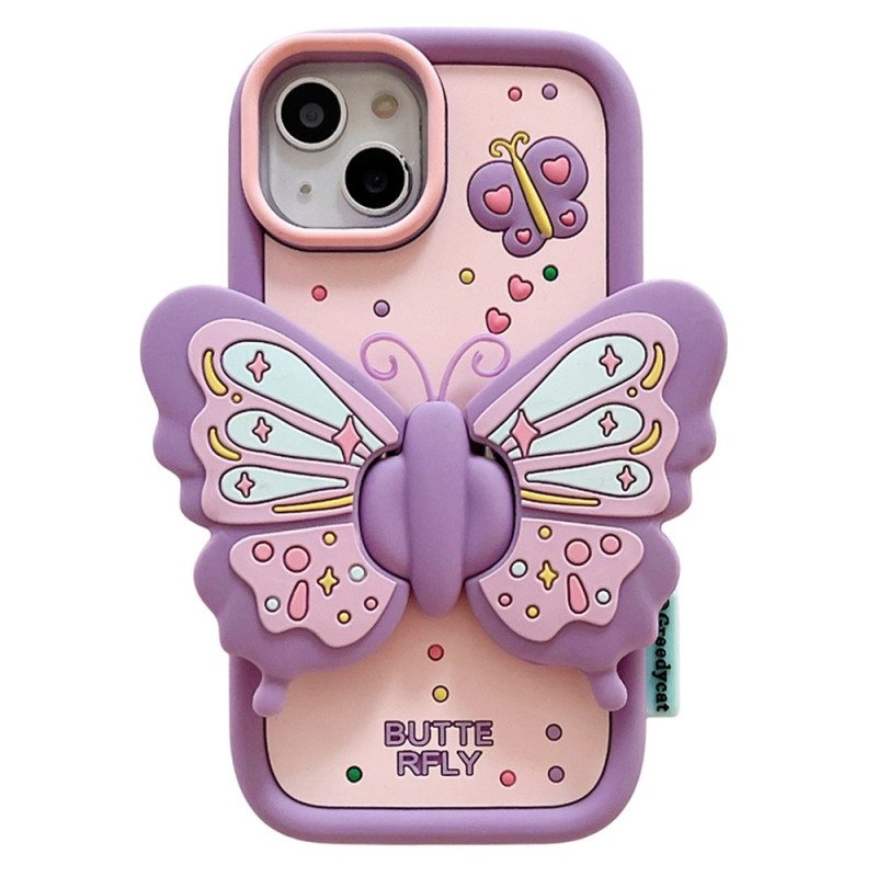 Coque iPhone 15 Support Papillon