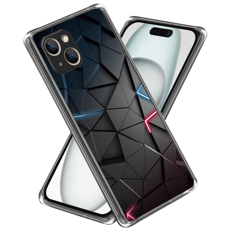 Coque iPhone 15 Motif Triangulaire Noir