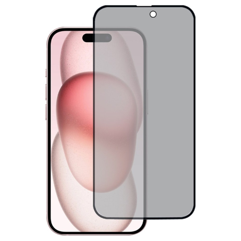 Film de Protection en Verre Trempé Anti-Espion pour Écran iPhone 15
