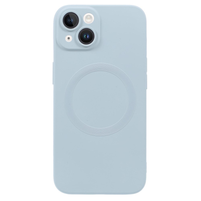 Coque iPhone 15 Plus MagSafe Silicone avec Protection d'Objectif