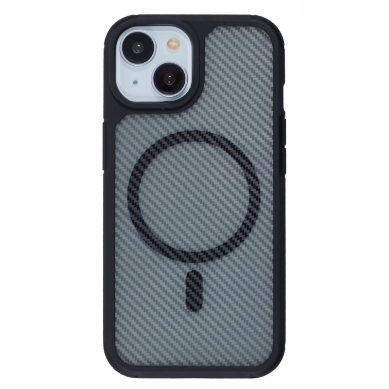 Coque iPhone 15 Plus MagSafe Protection Antichoc Fibre Carbone