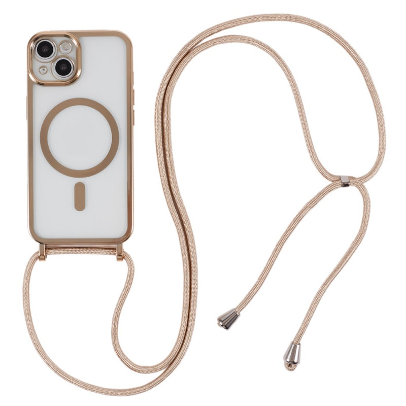 Coque à Cordon iPhone 15 Plus rebords Effet Métal
