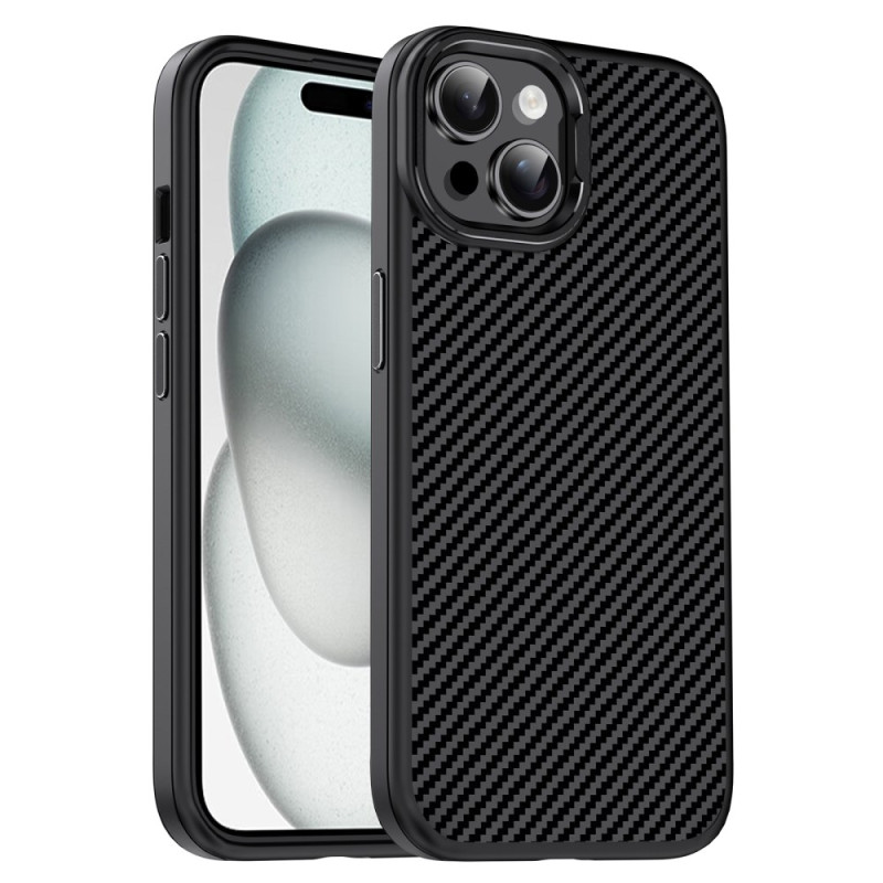 Coque iPhone 15 Plus Fibre Carbone IPAKY
