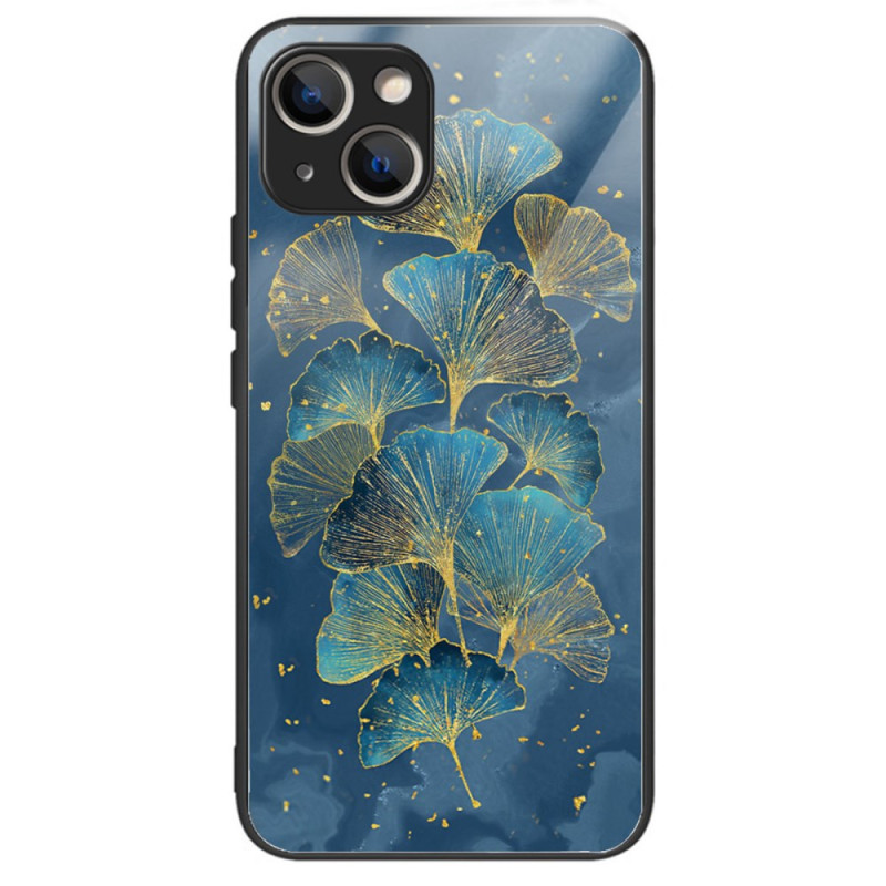 Coque iPhone 15 Plus Verre Trempé Feuilles de Ginkgo