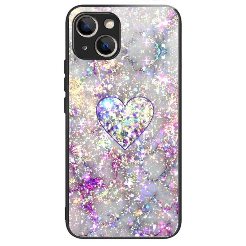 Coque Phone 15 Plus Verre Trempé Cœur Brillant
