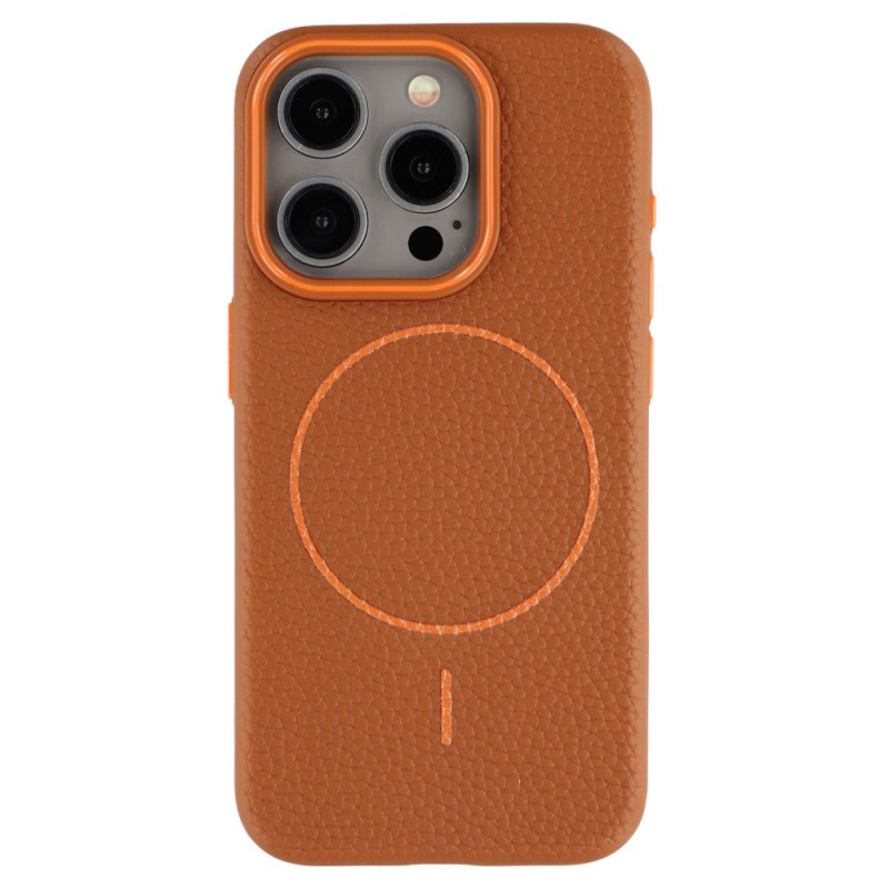Coque iPhone 15 Pro MagSafe Texture Litchi