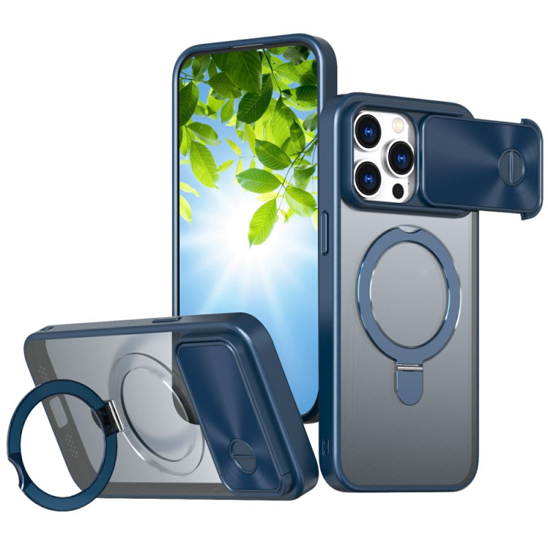Coque iPhone 15 Pro MagSafe avec Protection d'Objectif Coulissante