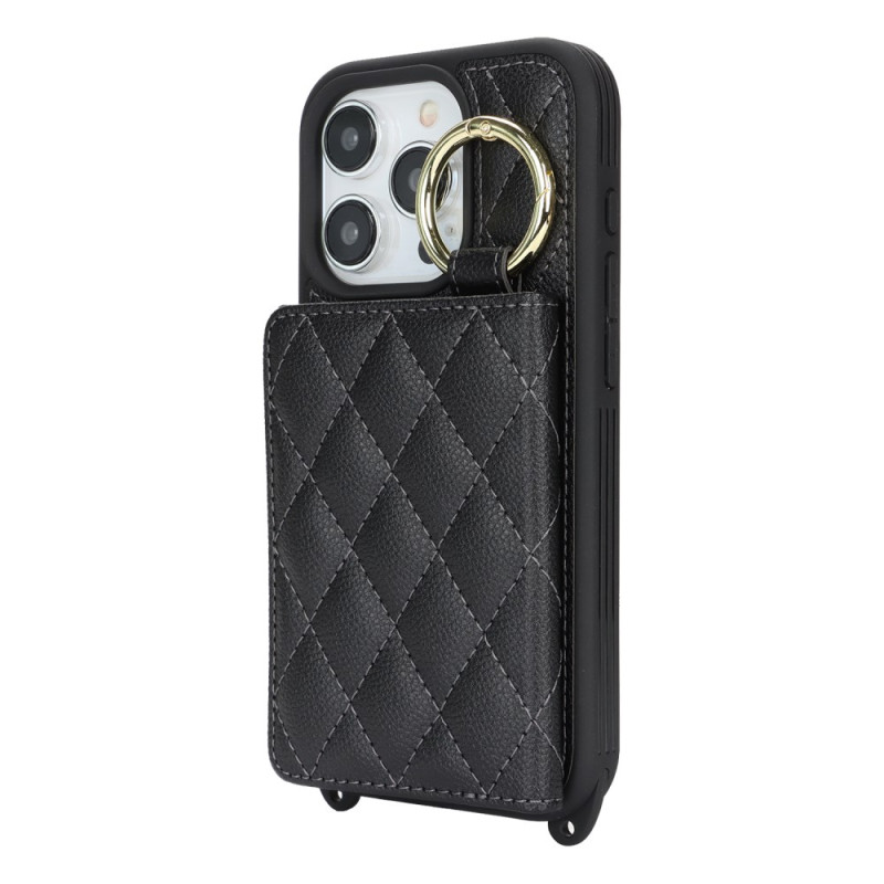Coque iPhone 15 Pro Portefeuille RFID avec Bandoulière