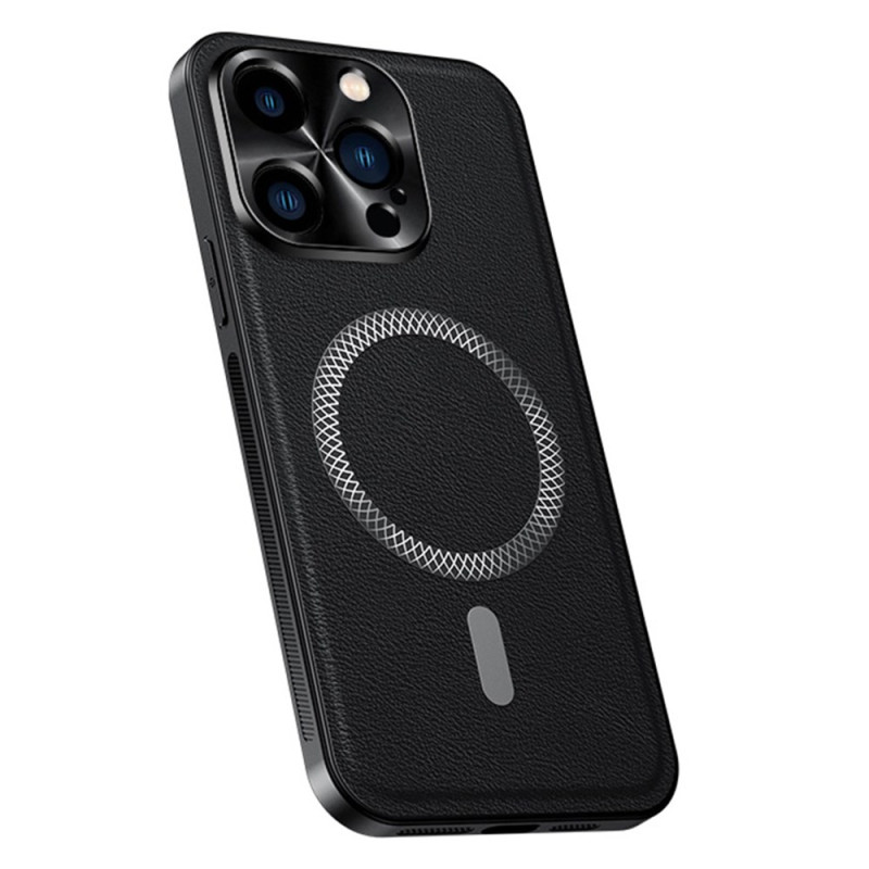 Coque iPhone 15 Pro Max MagSafe Effet Cuir Renforcé