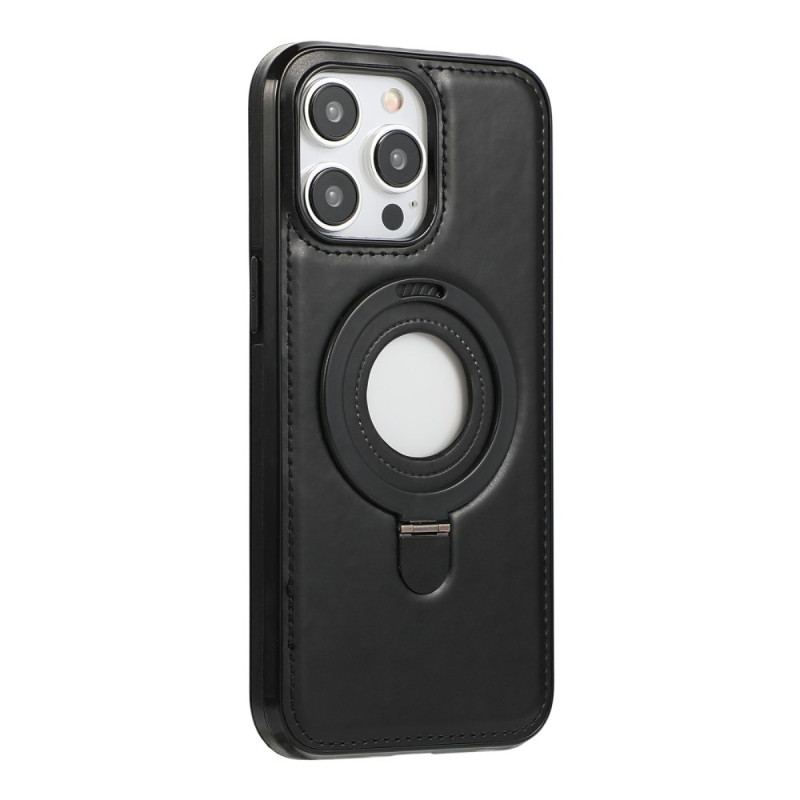 Coque iPhone 15 Pro Max MagSafe Effet Cuir avec Support