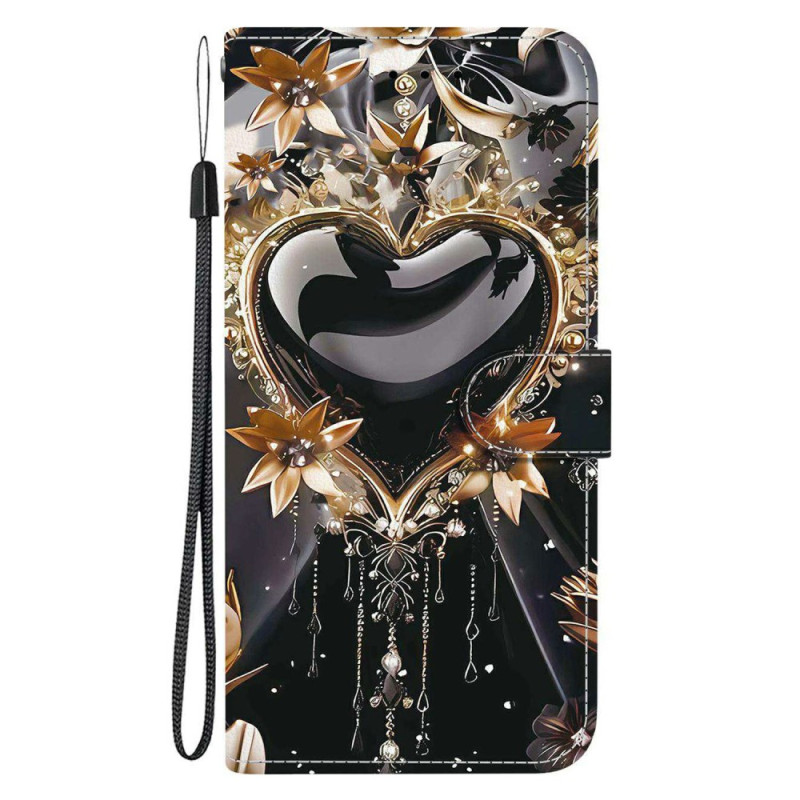 Housse Xiaomi 15T Cœur Noir et Or
