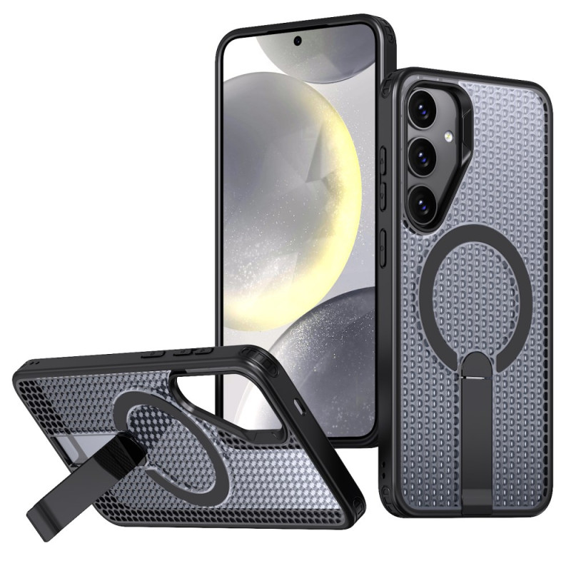 Coque Samsung Galaxy S25 FE MagSafe avec support Design Texturé