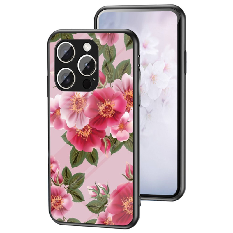 Coque iPhone 15 Pro Max Verre Trempé Florale