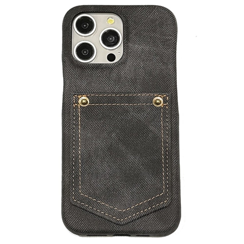 Coque iPhone 15 Pro Max Porte-Cartes Design Jeans
