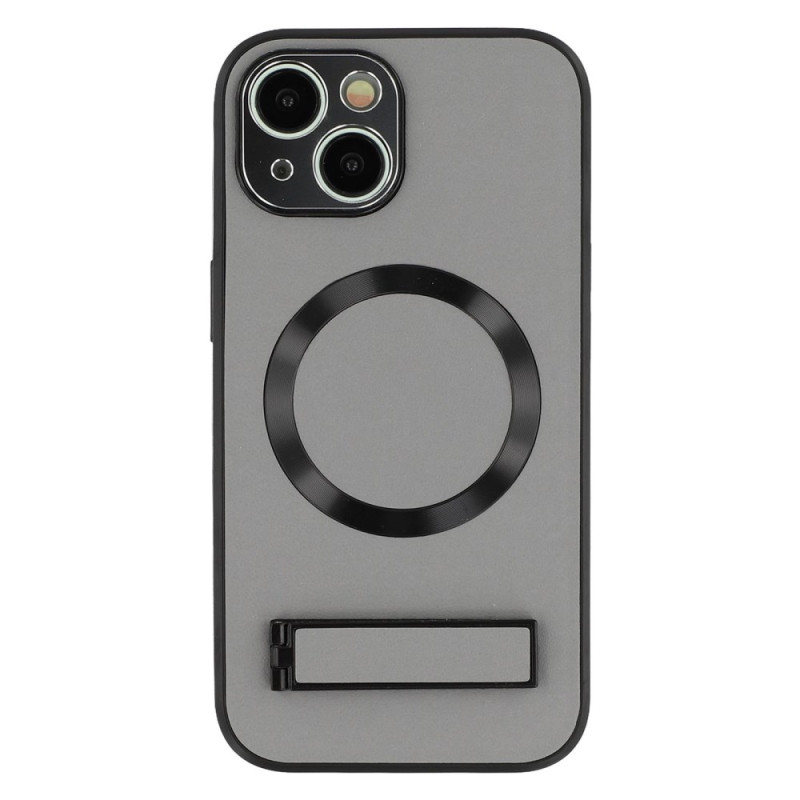 Coque iPhone 14 MagSafe avec Support Intégré Effet Cuir