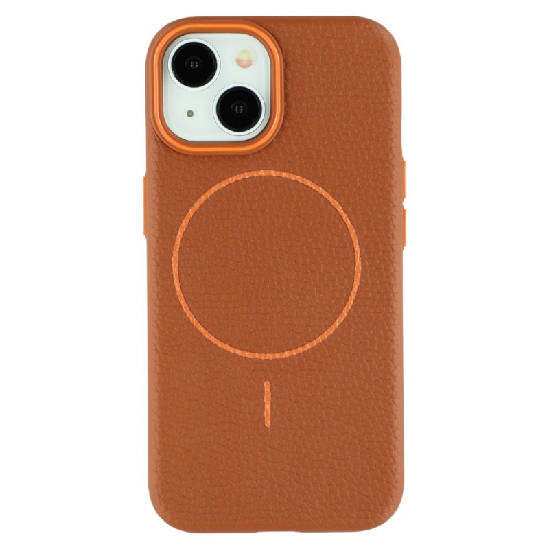 Coque iPhone 14 MagSafe Texture Litchi