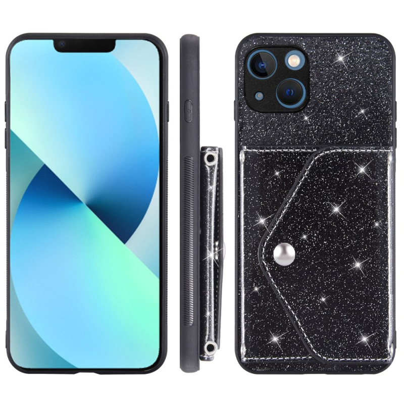 Coque iPhone 14 Porte-Cartes design Pailleté