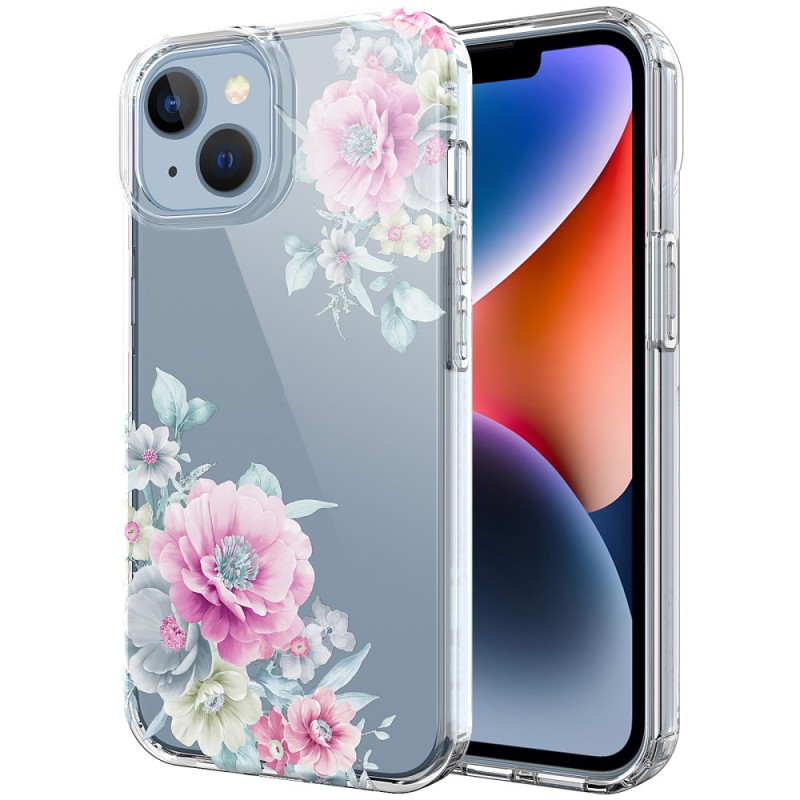 Coque iPhone 14 Transparence Florale