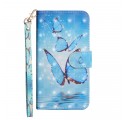 Housse Sony Xperia 1 Papillons Bleus Volants