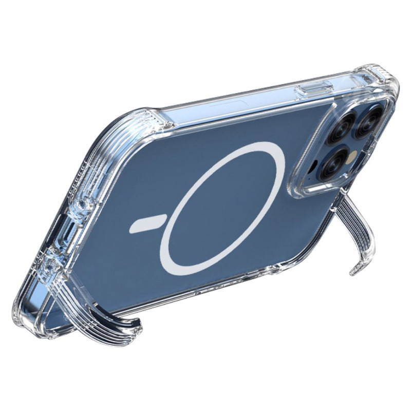Coque iPhone 14 Plus Magsafe Transparente avec Support Dissimulé
