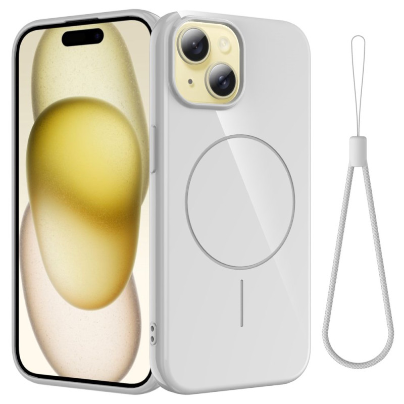 Coque iPhone 14 Magsafe Silicone avec Lanière